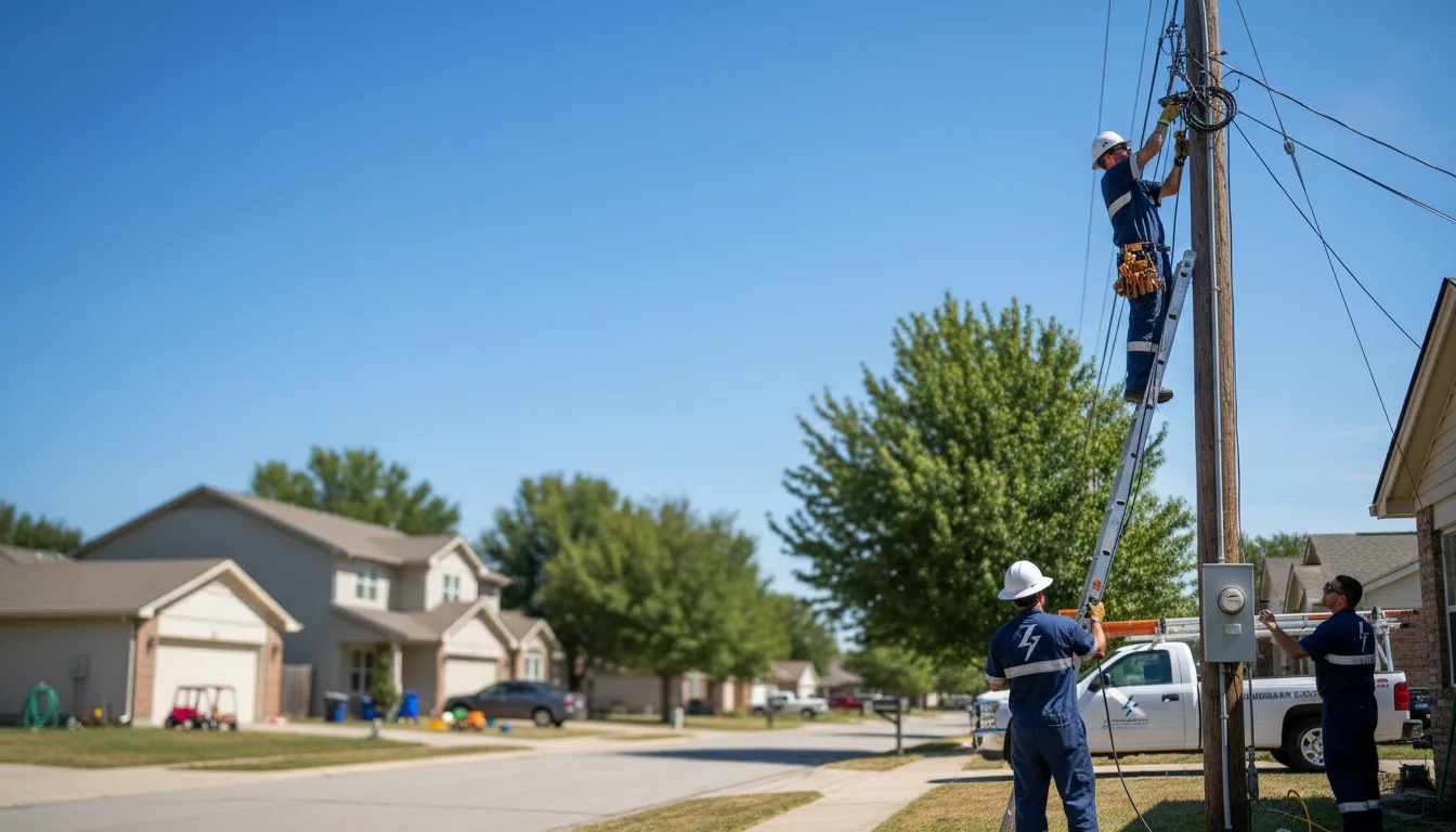 Residential electrician providing installation services in Old Bethpage, NY